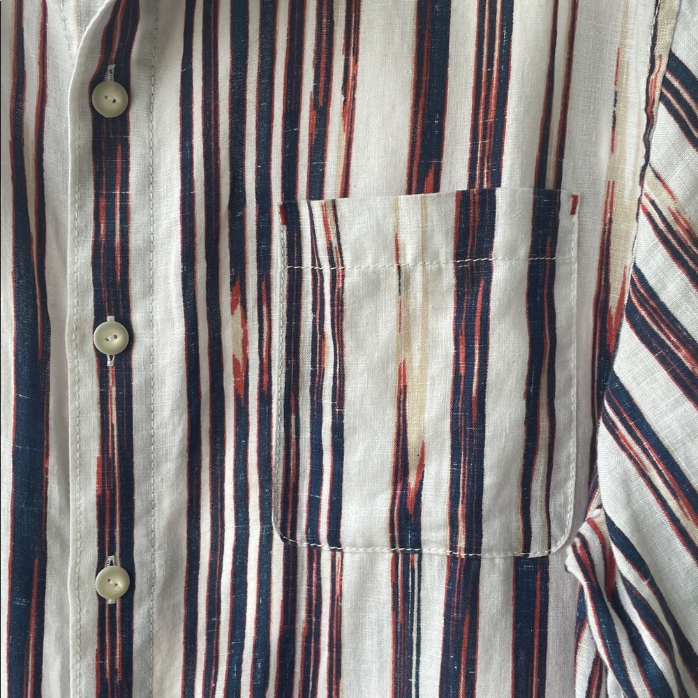 Tommy Bahama 100% Linen Striped Long Sleeve Shirt - Picture 5 of 9